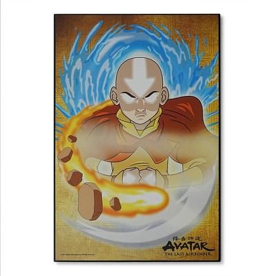 Silver Buffalo Avatar: The Last Airbender Aang 13 x 19 Inch Hanging Wood Wall Art