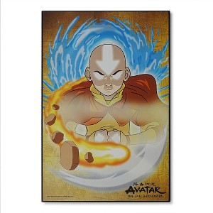 Silver Buffalo Avatar: The Last Airbender Aang 13 x 19 Inch Hanging Wood Wall Art - 1 of 4