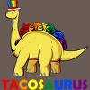 Adult Design By Humans Tacos Dinosaur Tacosaurus Rainbow Pride By JuTrading Racerback Tank Top - 2 of 2
