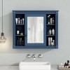 Bathroom Medicine Cabinet with Mirror Door, Wall Mounted Bathroom Storage, Bathroom Wall Cabinet with 3 Open Shelves, Storage Cabinet for Bathroom - 3 of 4