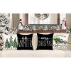 Gray Black Christmas Pillow Covers 18x18 Set of 4 Farmhouse Xmas Decorations Merry Christmas Tree Truck Hello Winter - 3 of 3