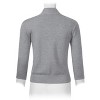 Women’s 3/4 Sleeve Cropped Cardigan Sweaters Open Front Knit Short Bolero Shrugs - 4 of 4