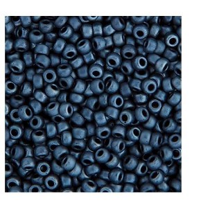 John Bead Miyuki Glass Seed Beads 11/0 (22gms), Gunmetal Matte Metallic [DB2011] - 1 of 2