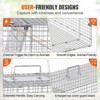 VEVOR Live Animal Cage Trap, 42" x 16" x 18" Humane Cat Trap Galvanized Iron, Folding Animal Trap with Handle for Stray Dogs, Armadillos, Raccoons - 4 of 4