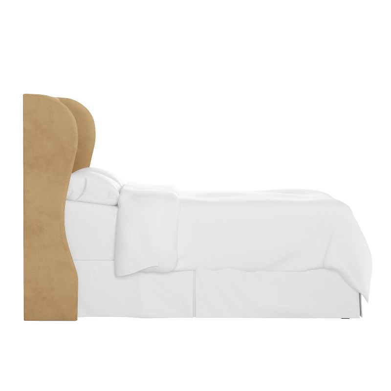 Skyline Furniture Tufted Velvet Upholstered Wingback Headboard, 5 of 9