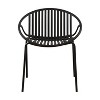 VYNXARIA Patio Dining Chairs Stackable Chairs with Breathable Design Modern Simple Art Style (Set of 2),Metal Legs+Plastic backrest,Black - 3 of 4