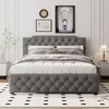 Queen Size Upholstered Platform Bed with Twin Size Trundle and 2 Sets of USB Ports - 2 of 4