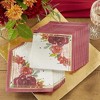 Kate Aspen Burgundy Blush Floral 2 Ply Paper Napkins (Set of 120) | 28517NA - 2 of 4