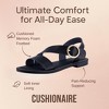 CUSHIONAIRE Lisbon Strappy Flat Sandals for Women 2025 with Adjustable Ankle Strap and Stylish Bold Buckle Accent Dressy Sandals - 2 of 4