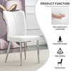 NicBex Modern PU Leather Upholstered Armless Set of 2/4 Dining Chairs with Metal Legs,Minimalist Office Chairs,Living Room Side Chairs - 4 of 4