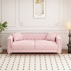 Modern Sofa, 83in Upholstered Velvet Triple Couch, with 2 Pillows, Mid-Century Sofa, Easy Assembly, Sofa Couch for Living Room, Bedroom, Apartment - 4 of 4