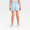 Girls' Paperbag Jean Shorts - Cat & Jack™ Light Indigo - 2 of 3