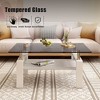 NicBex Rectangle Tempered Glass Coffee Table with Storage Layer,Modern End Table,Center Table for Living Room - 4 of 4