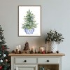 Amanti Art Traditional Christmas Tree In Blue Chinoiserie Pot by Patricia Shaw Canvas Art Framed - 4 of 4