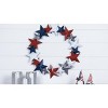 Americana Metal Star Wreath – Patriotic Door Decor 18"D – Seasonal Accent By Melrose - 3 of 3