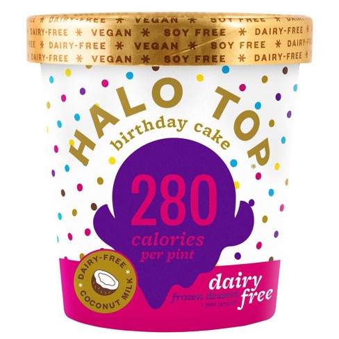 Halo Top Dairy Free Birthday Cake Frozen Dessert 16oz Target