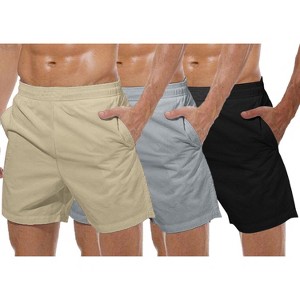 COOFANDY Men's 3 Pack Workout Gym Lightweight Bodybuilding Training Short Pants with Pockets - 1 of 4