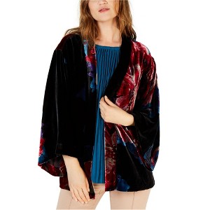 Trina Turk Womens Velour Printed Poncho Jacket - 1 of 1