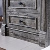 Nightstand with Charging Station & 2 Drawers, Farmhouse 26in Tall Nightstands with Roman Column, End Table for Bedroom - 4 of 4