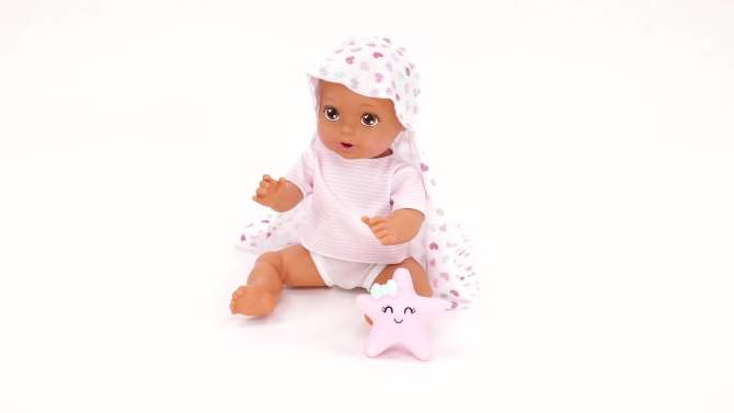 Perfectly Cute Bathtime Baby Doll - Light Brown Hair, 2 of 8, play video