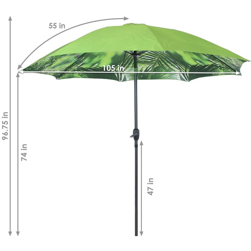 Sunnydaze Outdoor Aluminum Inside Out Patio Umbrella with Push Button Tilt and Crank - 9', 5 of 14