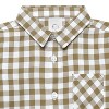 Gerber Toddler Boys' Woven Collard Button Down Plaid Shirt - Tan Plaid - 24 Months - 4 of 4