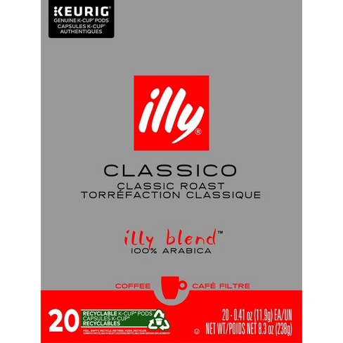 illy Classico Lungo Single Serve Espresso Pods - 18/Box