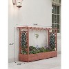 Raised Garden Bed With Trellis, Wood Planter Box With Side Trellis, Hanging Roof, and Drainage Holes, for Climbing Plants, Vines, Flowers - 3 of 4