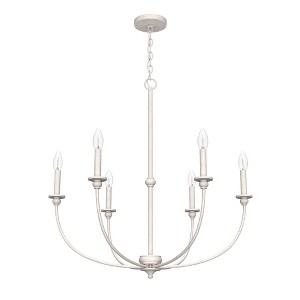 Hunter Fans Southcrest 6 - Light Chandelier in  Distressed White - 1 of 1