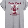 Women's - Yellowstone - Defend The Land Cowboy Oversized Graphic T-Shirt - 2 of 4
