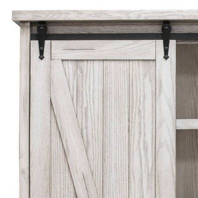 Avondale Farmhouse 48" White Adjustable Door Bookcase
