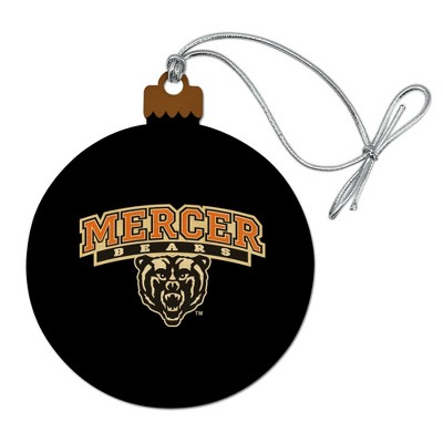 Mercer University Secondary Logo Wood Christmas Tree Holiday Ornament