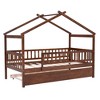 Twin Size Wooden House Bed with Twin Size Trundle - 4 of 4