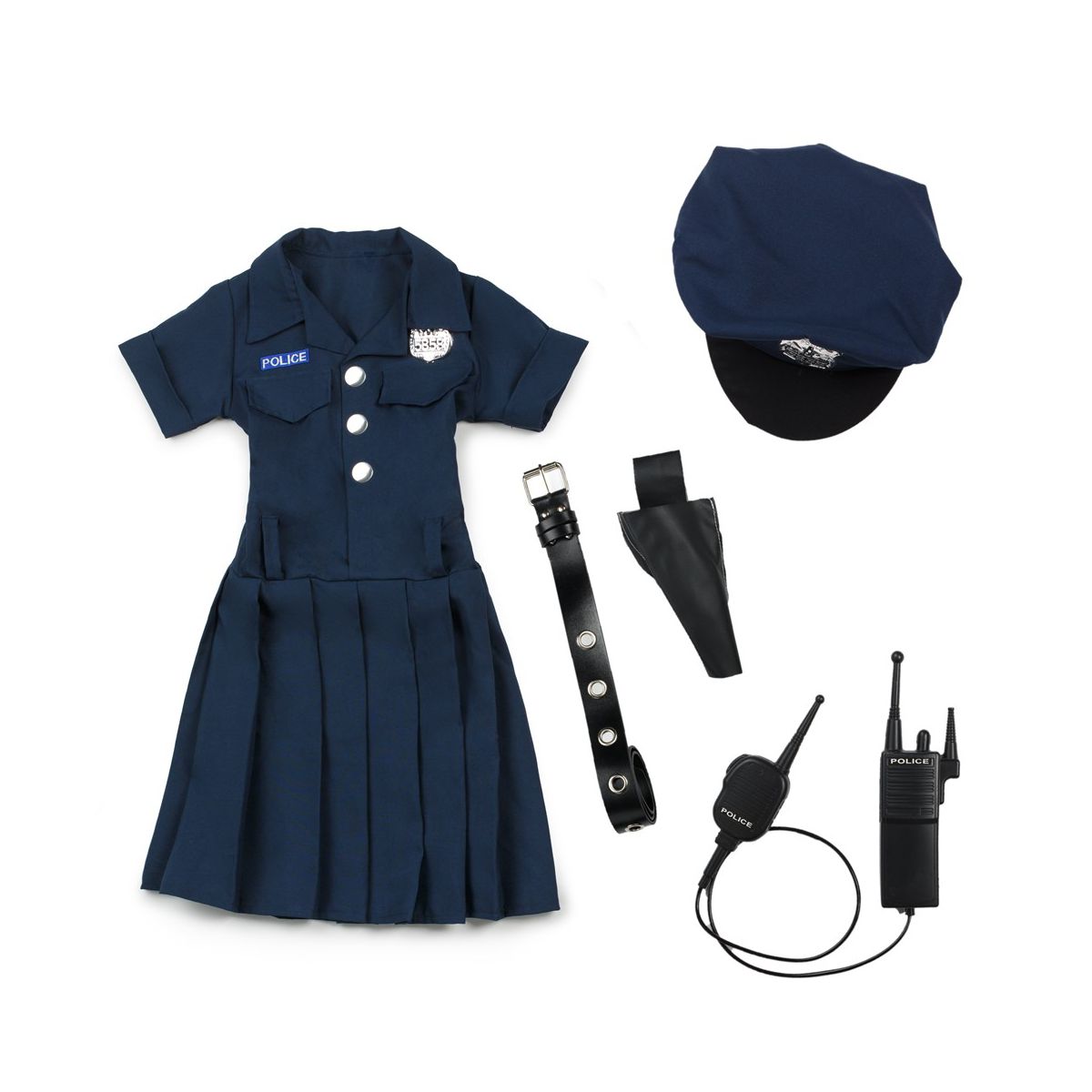 Dress Up America Police Officer Costume for Toddler Girls - thumbnail 4