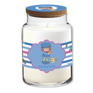 Courtside Market Strawberry Shortcake 26 oz Blueberry Muffin Striped Candle - 1 of 4