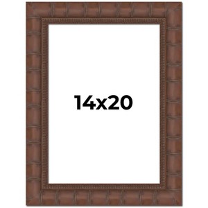 PosterPalooza | 14x20 Wide Bamboo Picture Frame, UV Acrylic, 4 Finishes - Brown, Black, Silver, and Natural - 1 of 4