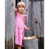 Deux par Deux Girl Smocked Layered Dress with Frill Sleeve Checked Pink - 2 of 4