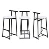 PAGED Bar Stools Set of 2 Modern Swivel Counter Stools with Hand Woven Seat and Metal Frame for Dining Room - 2 of 4