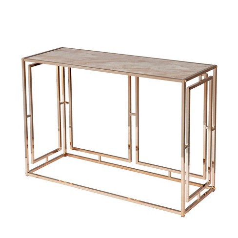 Glenshippe Faux Marble Console Table Champagne - Aiden Lane - image 1 of 4