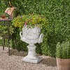 XINGHANZHENXUAN Gray Arden Roman-Style Urn Planter, Lightweight Concrete Decorative Flower Pot with Drainage Hole, Indoor/Outdoor Use - 2 of 4