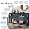 Console Table Entryway Narrow Skinny Design with Finish, 4 Drawers and 2 Shelves for Hallway or Living Room-The Pop Home - 4 of 4