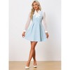 INSPIRE CHIC Women's Sleeveless Square Neck Plaid Fit and Flare Tweed Dresses - 4 of 4