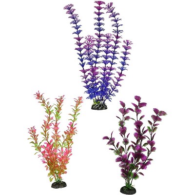 Penn-Plax Colorful Aquarium Plastic Plant Pack, 12-Inch