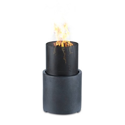 12.5"x21.5" Outdoor Wood Burning Faux Stone Column Fire Pit  - Dayna B.