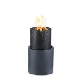 12.5"x21.5" Outdoor Wood Burning Faux Stone Column Fire Pit  - Danya B.