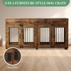 Dog Crate Furniture, Double Dog Crate 71-Inch - 3 Drawers Removable Divider Heavy-Duty MDF Steel Frame for 2 Large Dogs Indoor - 4 of 4