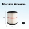 Nispira Replacement HEPA Filter Compatible with Craftsman Red Stripe Shop Vacuum Wet/Dry Vacs Vacuum. Compared to Part 17816 9-17816. 3 Pack - 2 of 4