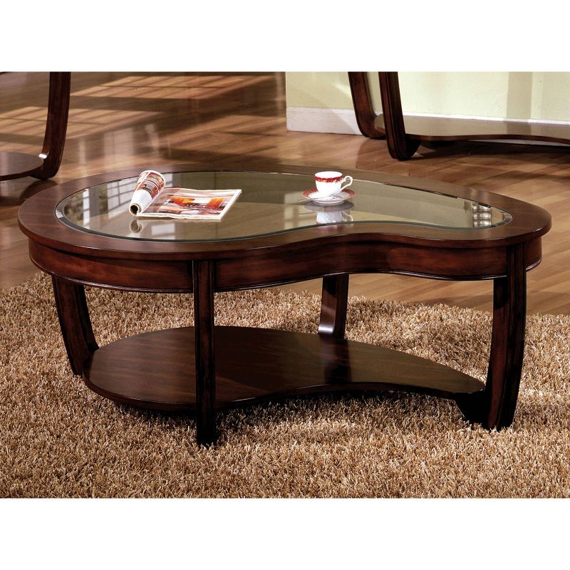 Kinto Glass Top Insert Coffee Table Dark Cherry - HOMES: Inside + Out, 3 of 5