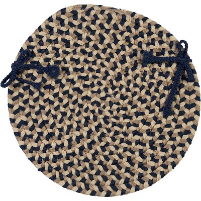 Colonial Mills Burmingham Chair Pad, Blue Crest, Set of 4