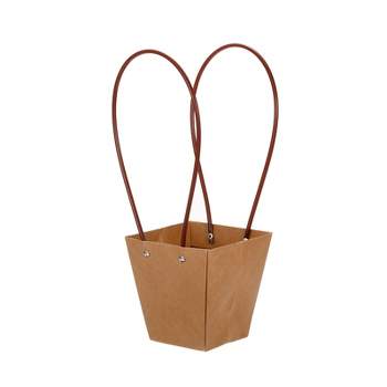 Unique Bargains Flower Bouquet Packaging Bag Rectangle Paper Gift Bag For  Party Favor 4.5x4x5 Inch Khaki : Target
